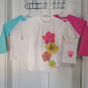 GAP Kids Swim Rashguards - White, Pink, Aqua